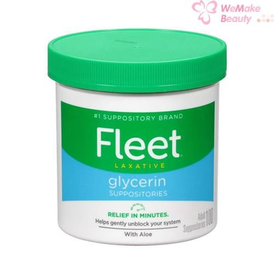 #ad Fleet Laxative Glycerin Suppositories with Aloe 100 Count New $10.95