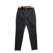 Eileen Fisher Gray Corduroy Mid-Rise Ankle Length Pull On Pants Sz S