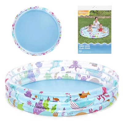 RUNDE KINDERPOOL PLANSCHBECKEN Ø152 cm  Buntes Meerestier-Design, ab 2 J.