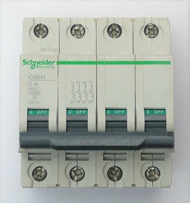 Schneider / Merlin Gerin 25013 Leitungsschutzschalter C60H 4p C 16A Multi9
