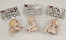 LOT of 3 - Vintage 1993 Mangelsen's 2" Porcelain Lady Head  Hands Set 161-19