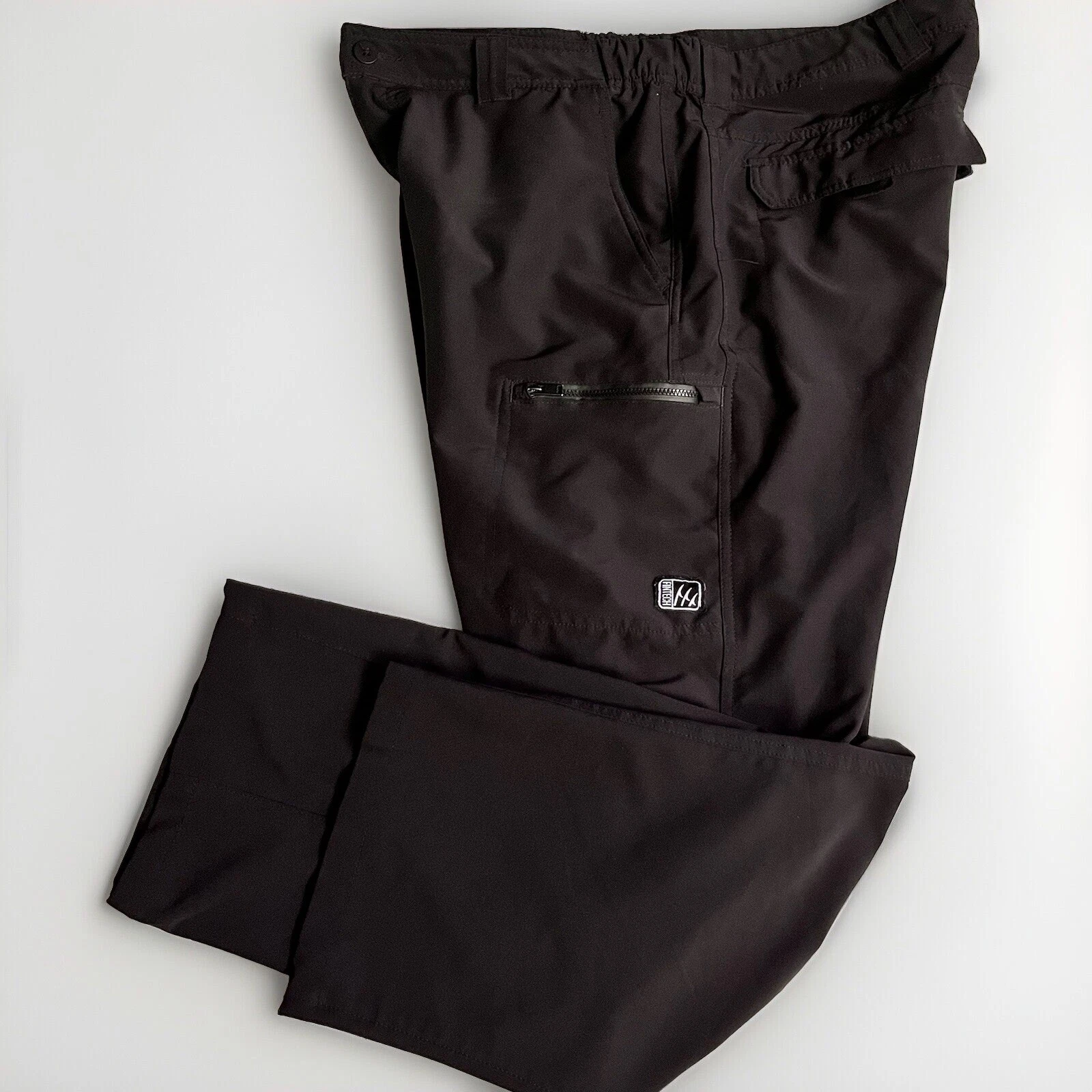 Fintech Men Size XL The Guide Black Woven Utility Pant Anthracite Hiking Pant