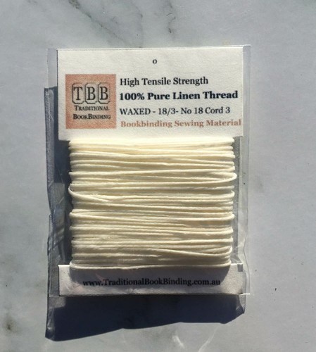 100% Pure Linen Thread- Waxed- 18/3 No.18 Cord 3- Approx 1mm thick- 22 options - Picture 29 of 30