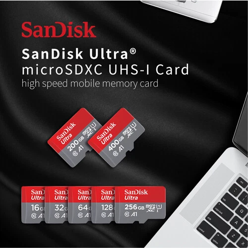 SANDISK A1 ULTRA micro SD Memory Card 512GB 256GB 128GB 64GB 32GB 16GB C10 LOT - Image 2 of 2