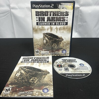 Brothers in Arms: Earned in Blood - Sony PlayStation 2 (PS2) CIB Working/Tested