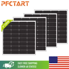 PFCTART 12V Solar Panel 100W 200W 400W  Mono Off-Grid Charge for RV Marine Home