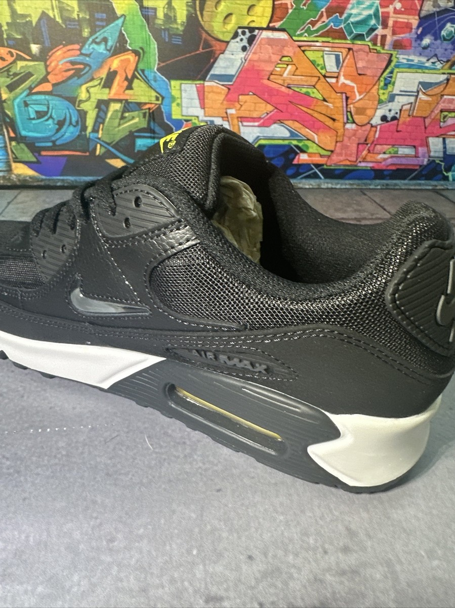 Size 9.5 - Nike Air Max 90 Jewel - Black Opti Yellow for sale