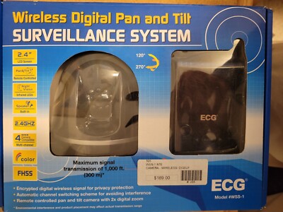 ECG Wireless Digital Pan & Tilt Surveillance System w/Night Vision(WSS-1)A35