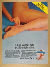 1981 Sears Cling-alon Pantyhose woman legs photo vintage print Ad