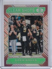 2020 Panini Illusions Clear Shots Emerald #7 Drew Brees - New Orleans Saints