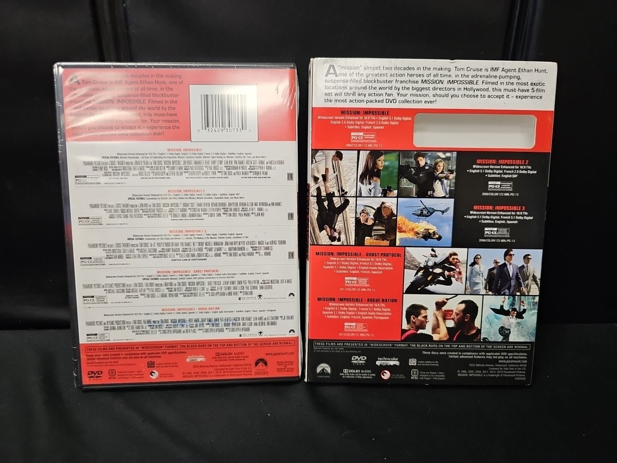 Mission: Impossible Movie Collection Box Set W/SLIPCASE NEW DVD Tom Cruise
