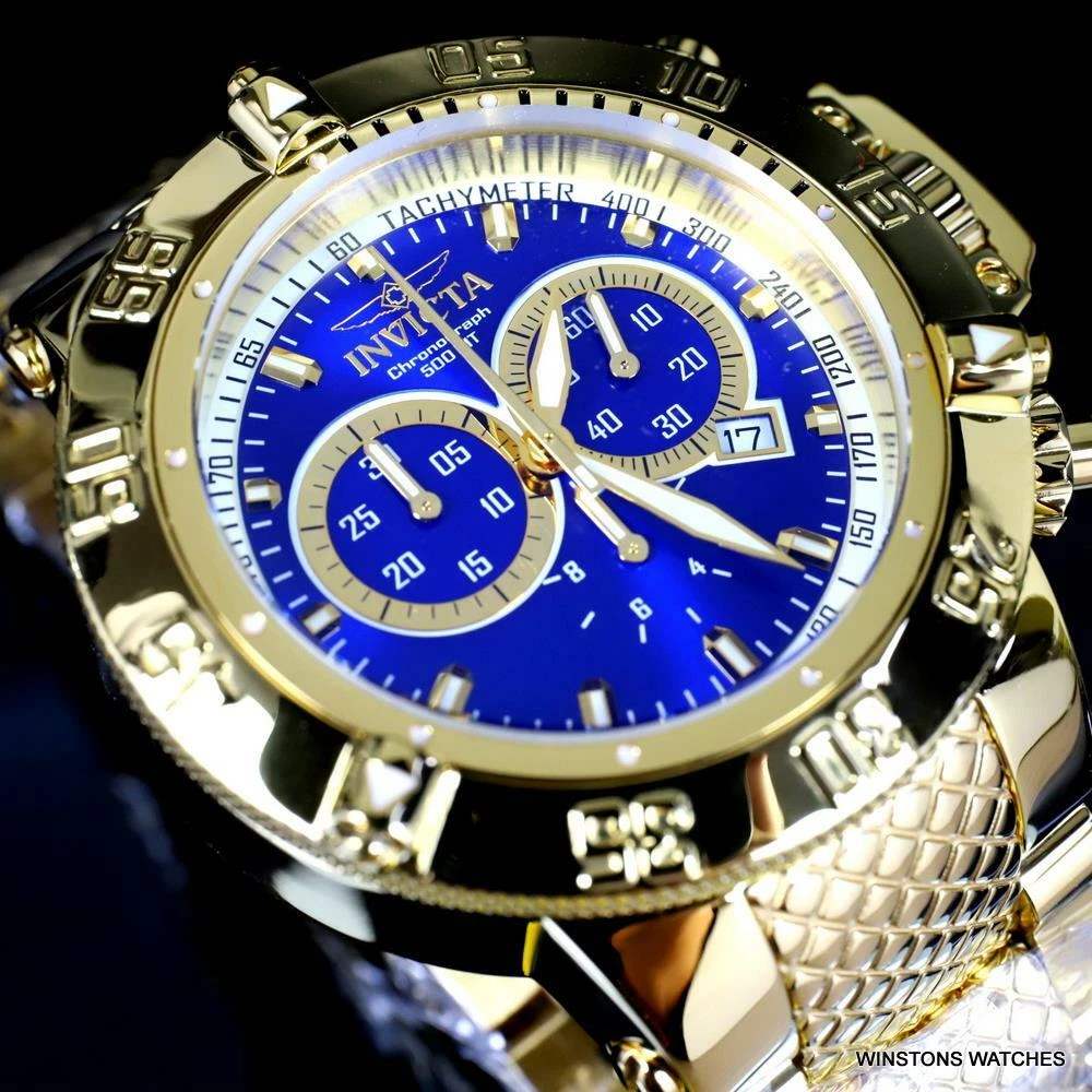 Invicta Subaqua Noma High Gold Plated Steel Swiss Blue New eBay