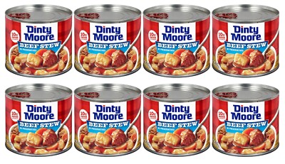8 Pack DINTY MOORE Beef Stew w/ Potatoes & Carrots Shelf Stable Size 20 oz Cans