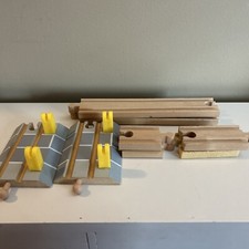 Lot 8 Thomas Friends Wooden Railway Track Brio compatible 2 sided Straight