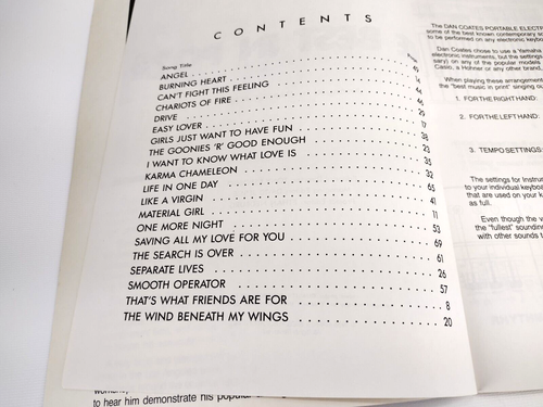Dan Coates' Electronic Keyboard Series Song Book Best in Pops 21 Songs - Picture 4 of 4