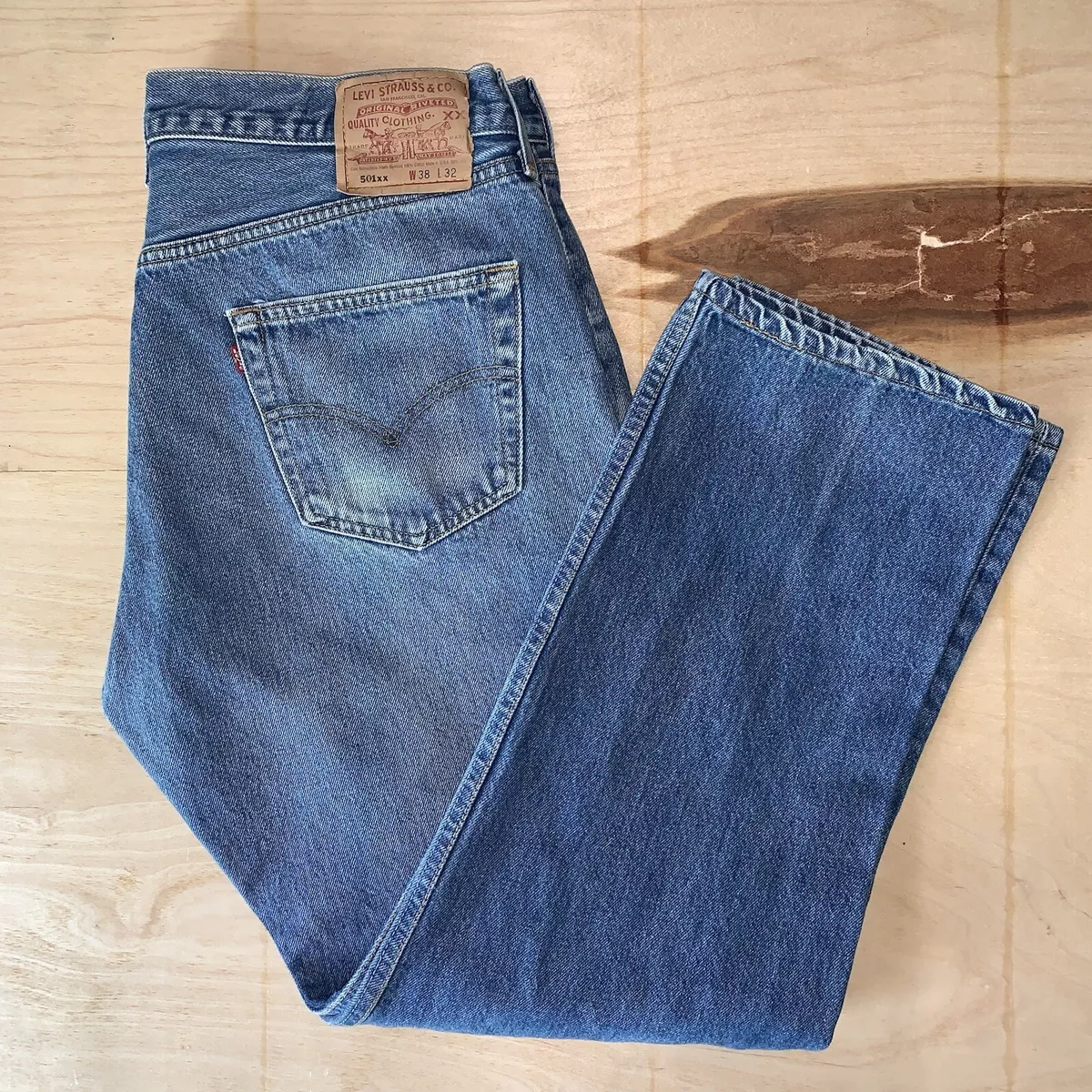 Vintage Levi's 501-0000 Denim Blue Jeans Pants 90s USA Made Dark