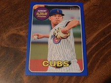 2018 Topps Heritage Minor League Adbert Alzolay Blue Parallel /99