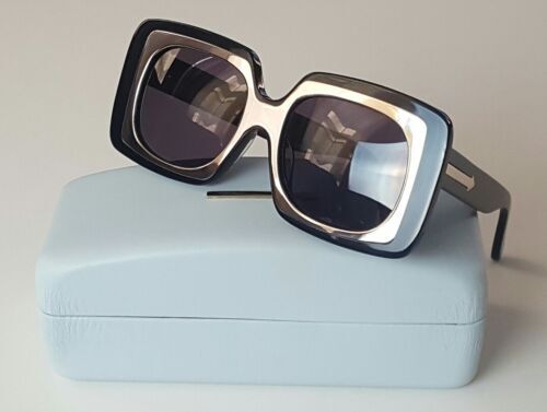 NWT Karen Walker Extreme V Black Sunglasses + Case | eBay display picture 2