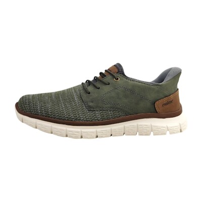 Rieker Knittech 52/Morelia Herrenschuhe Sneaker Schnürer Grün Freizeit