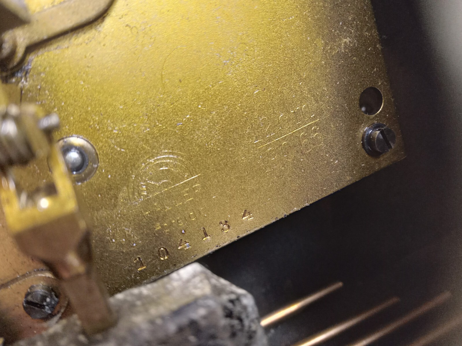 Vintage Haller Pendulum Mantel Wall Clock Working Needs Adjusting