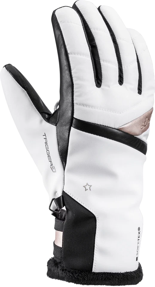 LEKI SNOWFOX 3D LADY WHITE-GOLD Damen Handschuhe, Ski, Schi NEU+OVP !