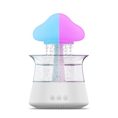 Umidificatore a pioggia di funghi Suono di pioggia Luci LED RGB Diffusore di luc - Foto 5 di 17