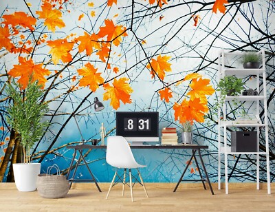 3D Maple Leaf Branch O775 Wallpaper Wall Murals Removable Wallpaper Sticker Fay