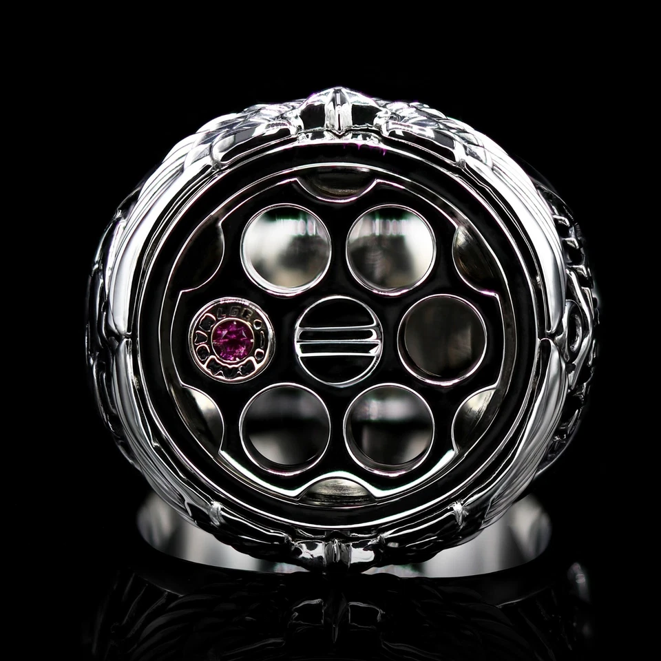 Sterling Silver 925 Ring Gun Revolver,  Last Shot Revolver Eagle For Men. - Image 4 of 4