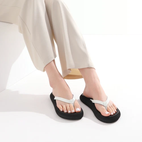 Damen-Flip-Flops Fußgewölbestütze weiche Polster leichte Strand-Riemensandalen - Bild 30 von 30