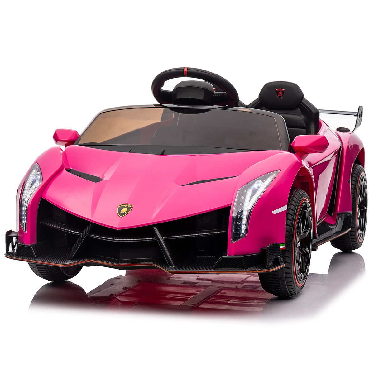 Lamborghini Poison Small Dual Drive 12V 4.5AH Sports Car Rose Red