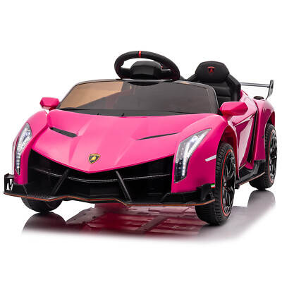 Lamborghini Poison Small Dual Drive 12V 4.5AH Sports Car Rose Red