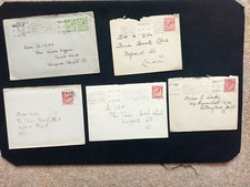 Joblot King George V - 1d Red Stamp Postmarked Envelopes