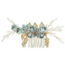 Bridal Hair Pieces Wedding Hair Comb, Pearl Crystal Decor Clip Pin Rhinestone