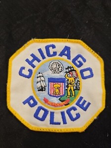 Chicago Police Ranked Officer VINTAGE 1980's Embroidered Patch