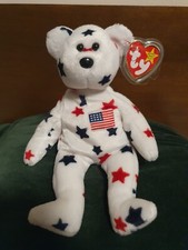 MWMT TY Beanie Babies - Glory The American Independence Day Bear. USA Exclusive!