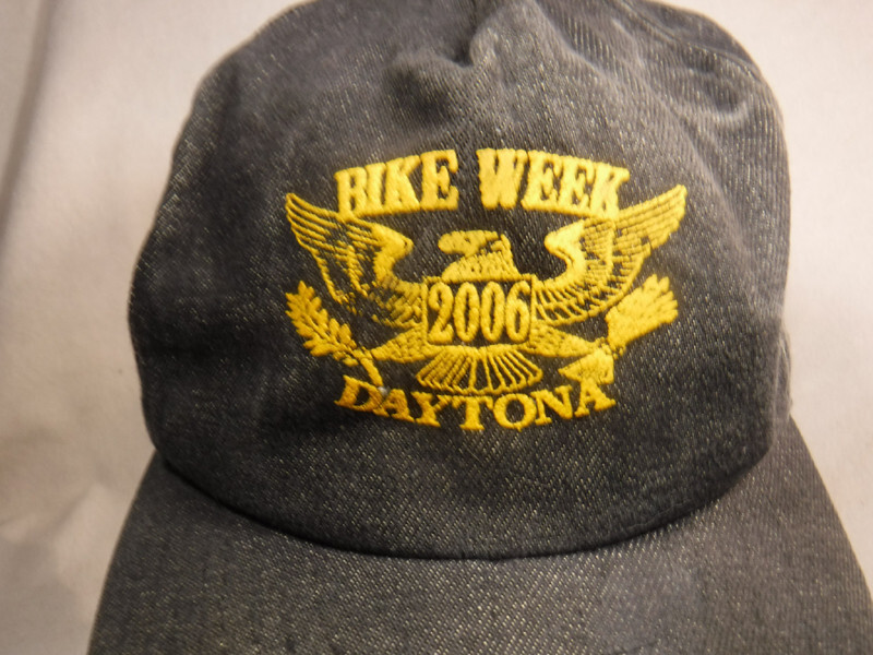 2006 Motorcycle Bike Week Daytona Black Denim Snap Back