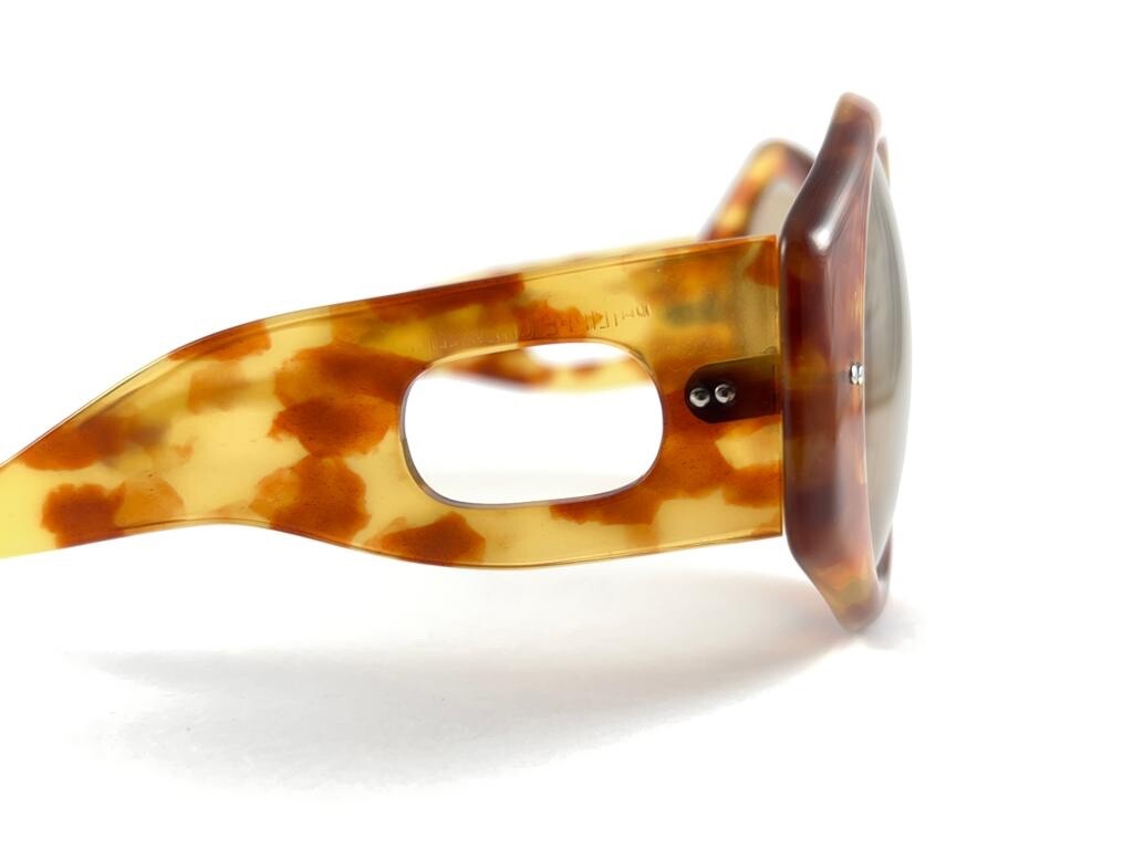 NEW RARE VINTAGE PHILIPPE CHEVALLIER MASK TORTOISE OVERSIZED 1960'S SUNGLASSES image 6