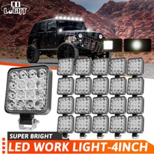 20X 48W 4 Inch LED Work Light Truck OffRoad Tractor UTV Flood Lights 12V Square