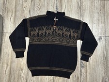 DALE OF NORWAY Herren Rentier Traditional Folk Norweger Wollpullover Gr.L