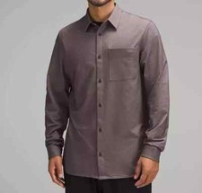 lululemon Commission Long-Sleeve Shirt Espresso/White Choose Your Size. NWT