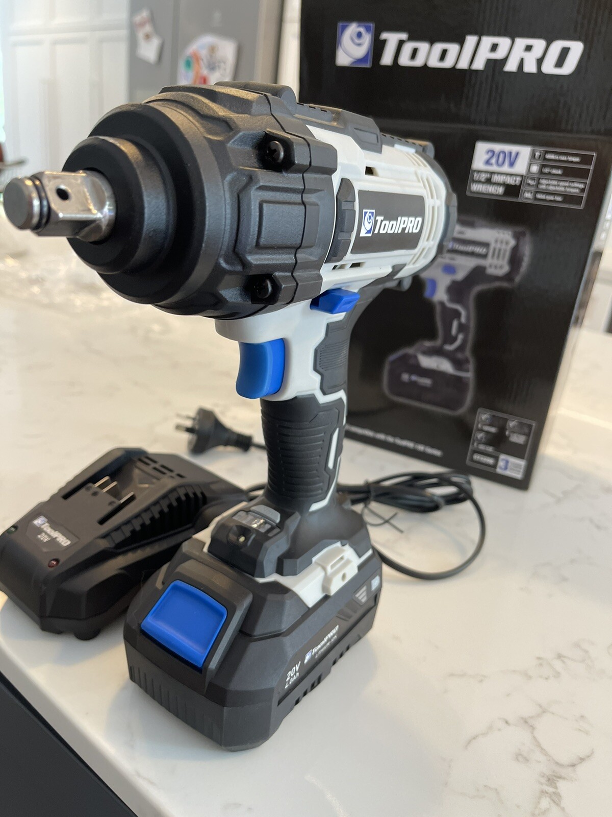 ToolPRO Impact Wrench Kit 20V PLU 573296 W/ Battery and Charger eBay