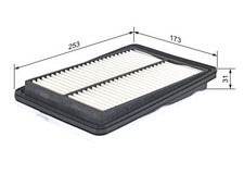 BOSCH Air Filter For NISSAN Qashqai II RENAULT Kadjar 15- F026400561