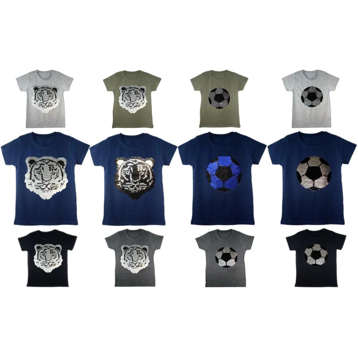 T shirt sequin reversible garcon cheap
