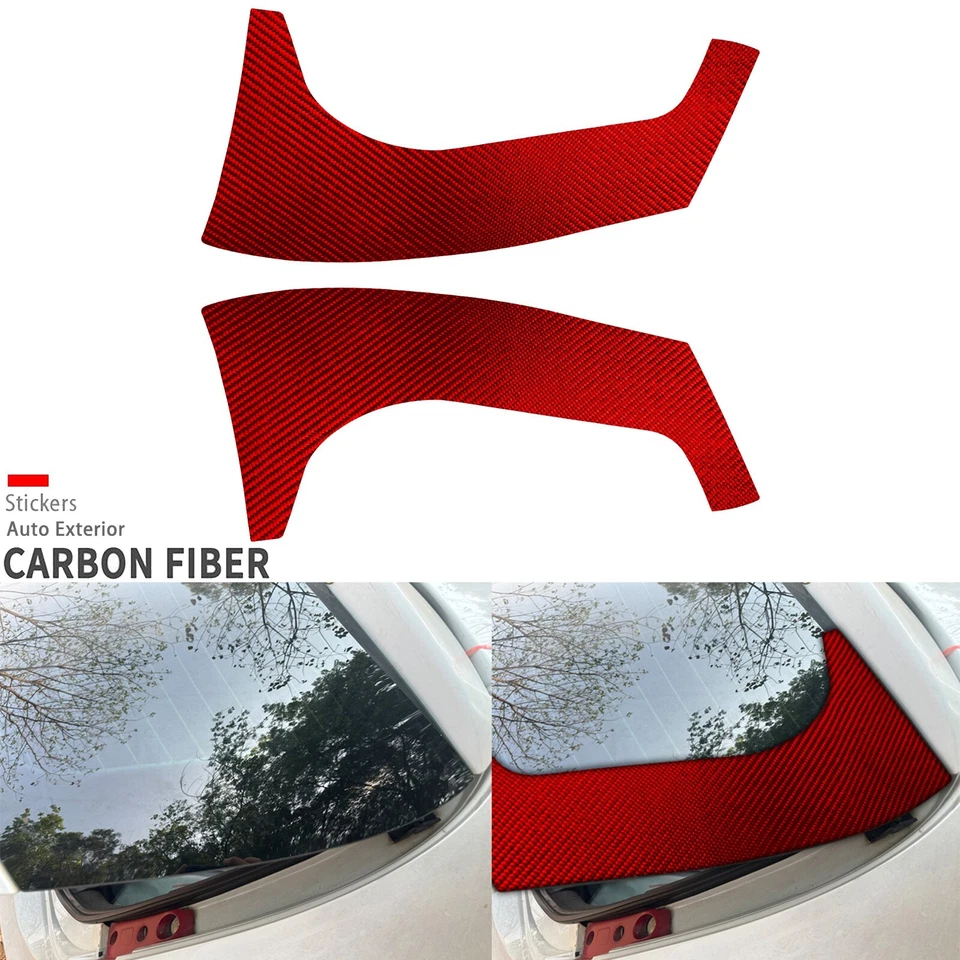 Kits completos de pilares de ajuste exterior de fibra de carbono roja de 19 piezas para Seat Leon MK2 2005-12 Foto 4 de 4