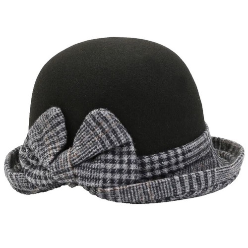 Vintage Ophelie Hats Black Wool Felt Cloche Feather Decoration Used and Box Art Deco Feather Cloche Vintage Hats for Women for sale | eBay main image 4
