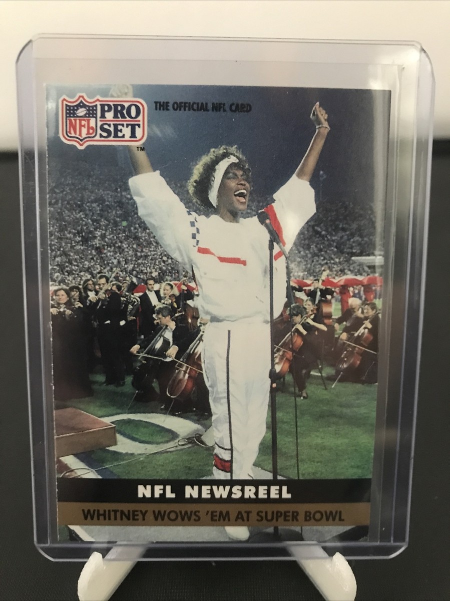 1991 Pro Set - NFL Newsreel Whitney Houston #350 for sale