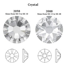 PRIMERO Flat Back 2058 Foiled Glue Fix * All Sizes * Many Colours * Rhinestone