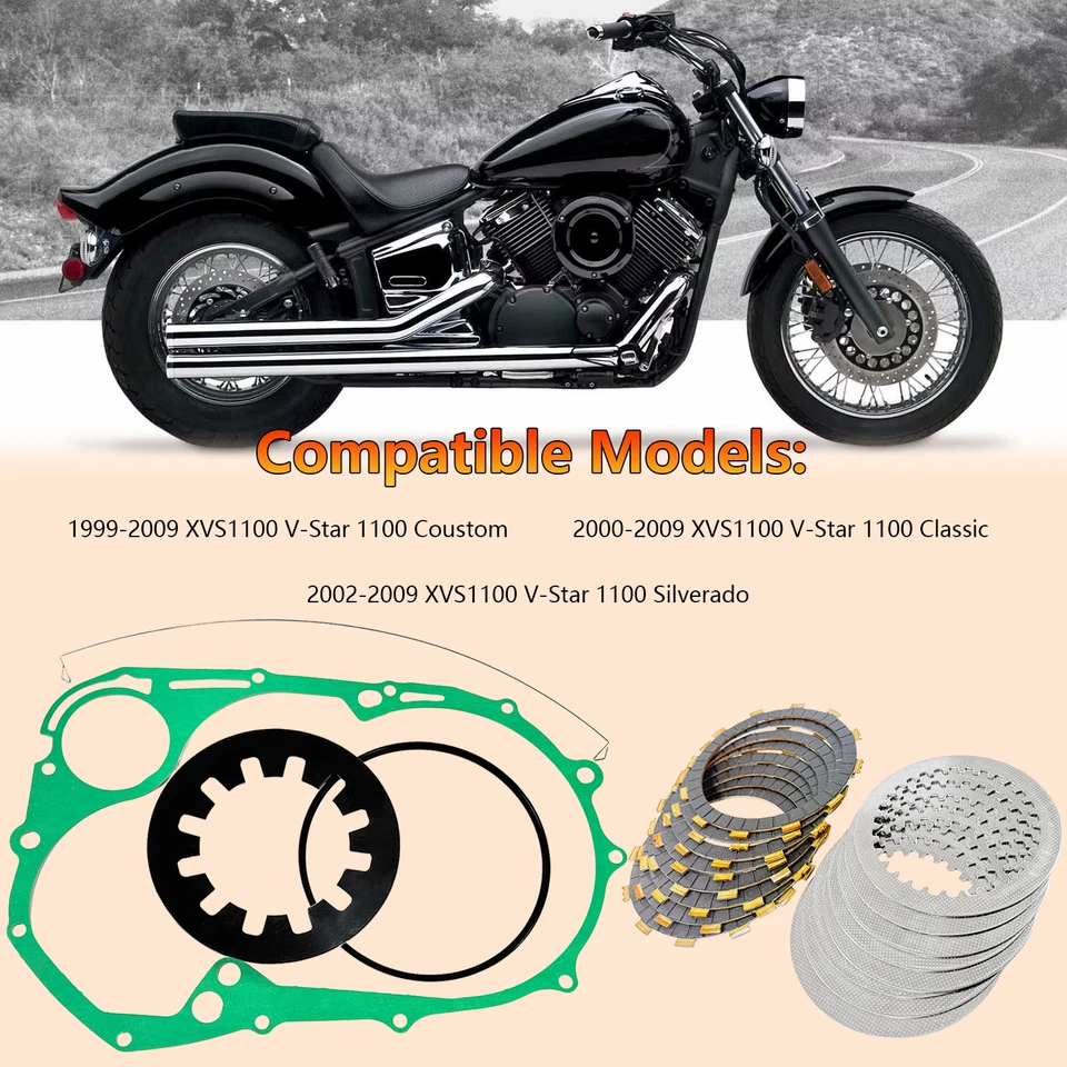 Kit de embrague resortes y juntas de alta resistencia para Yahama XVS1100 V Star 1100 1999-2009 Foto 3 de 4