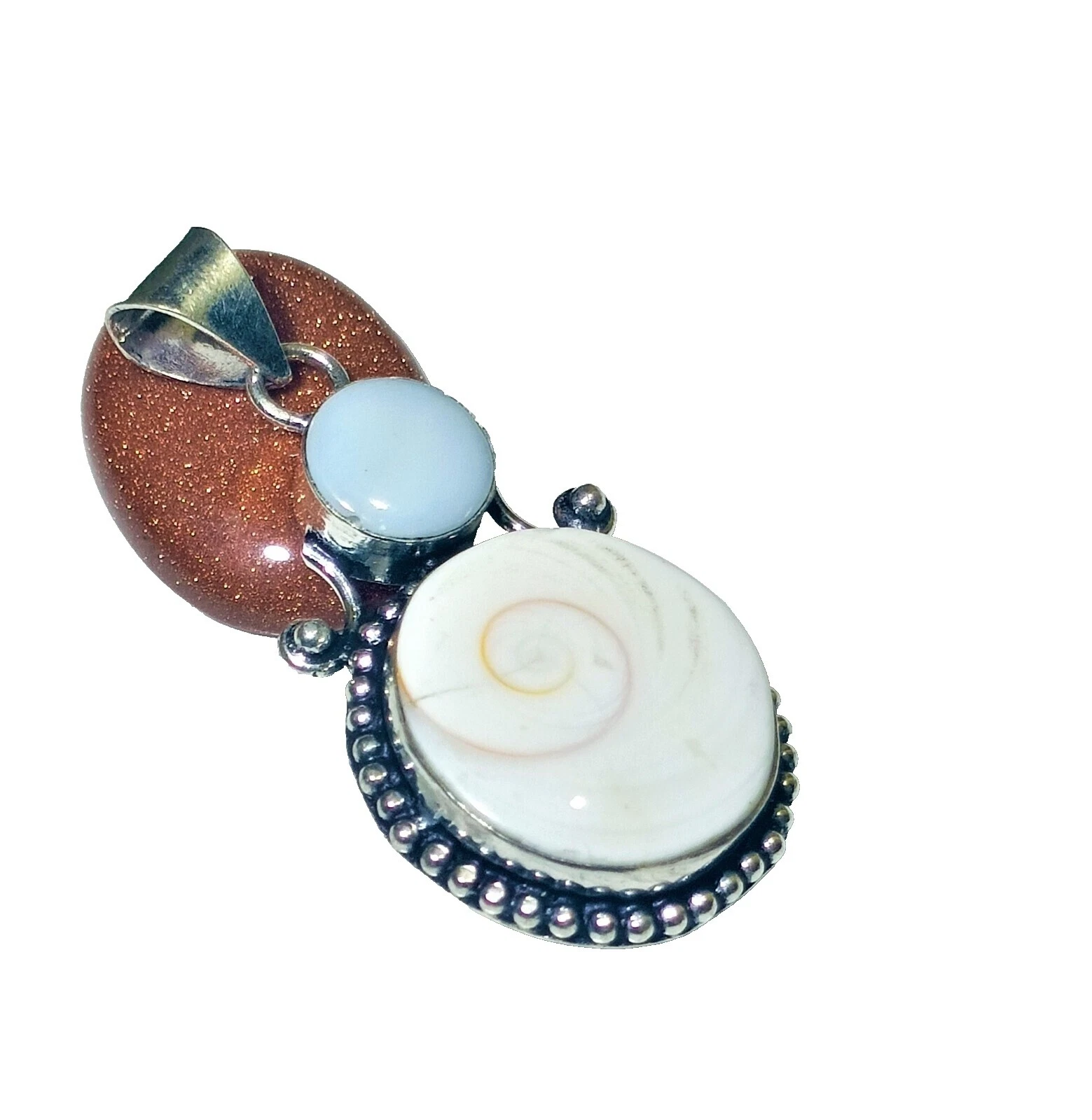 Collares y colgantes de moda enchapados en plata concha