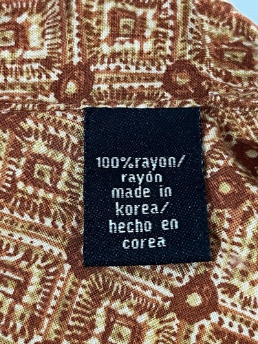 Ocean Pacific OP Abstract Print Button Up Hawaiian Shirt Size Md Short Sleeve - Picture 10 of 11